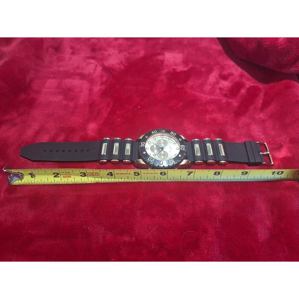 Invicta Pro Diver 20281 Chronograph Watch Quartz Black Gold 100M Date -READ! - Picture 8 of 8